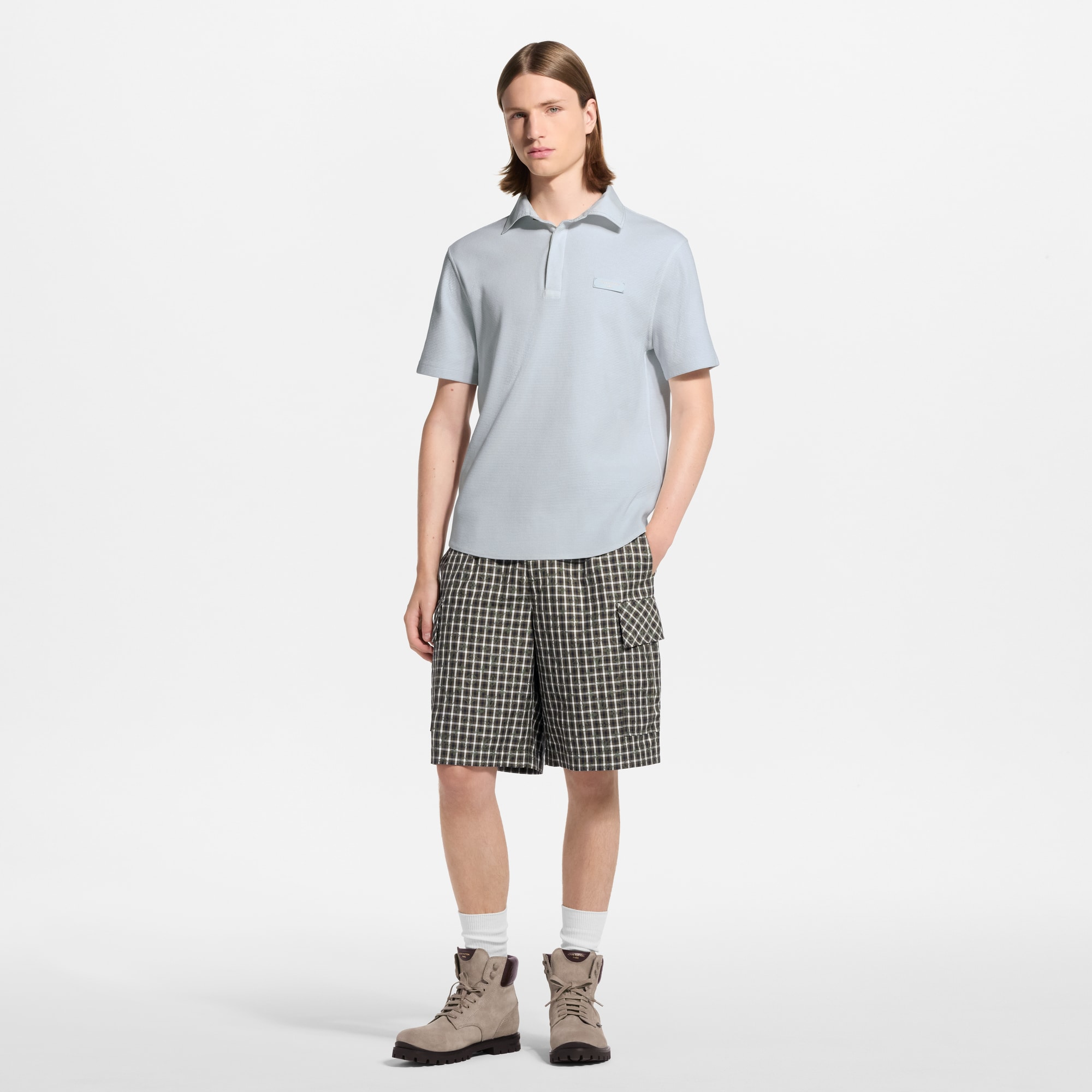 Patchwork Jacquard Short-Sleeved Shirt - Men - Ready-to-Wear